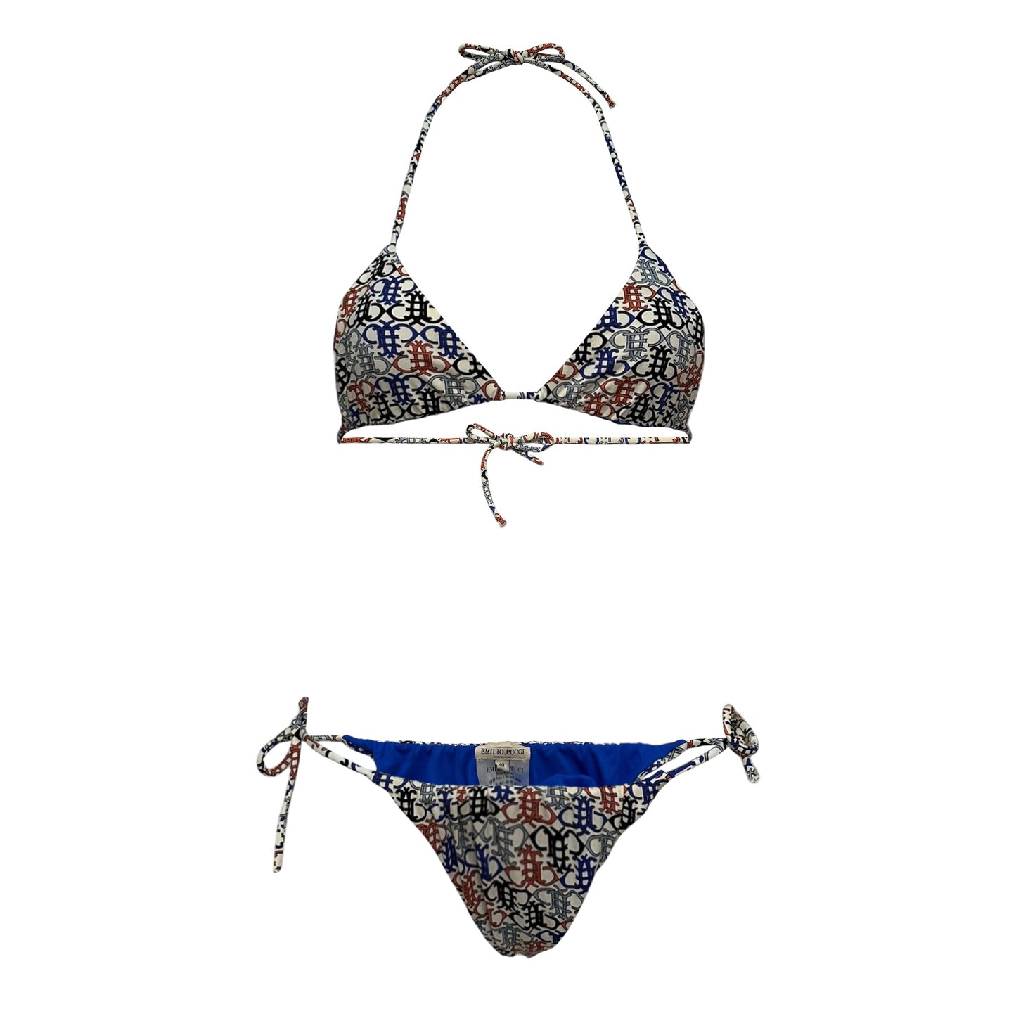 EMILIO PUCCI Resort 2017 Logo Print String Bikini