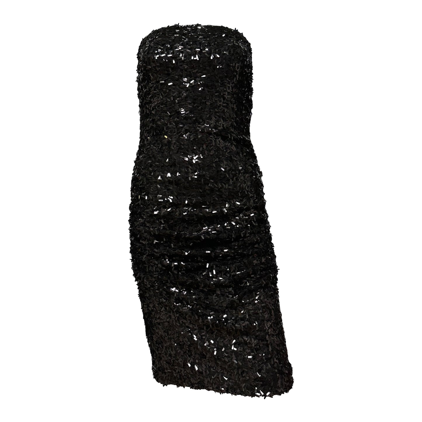 DOLCE&GABBANA Fall Winter 2016 Sequin Tube Top Midi Dress