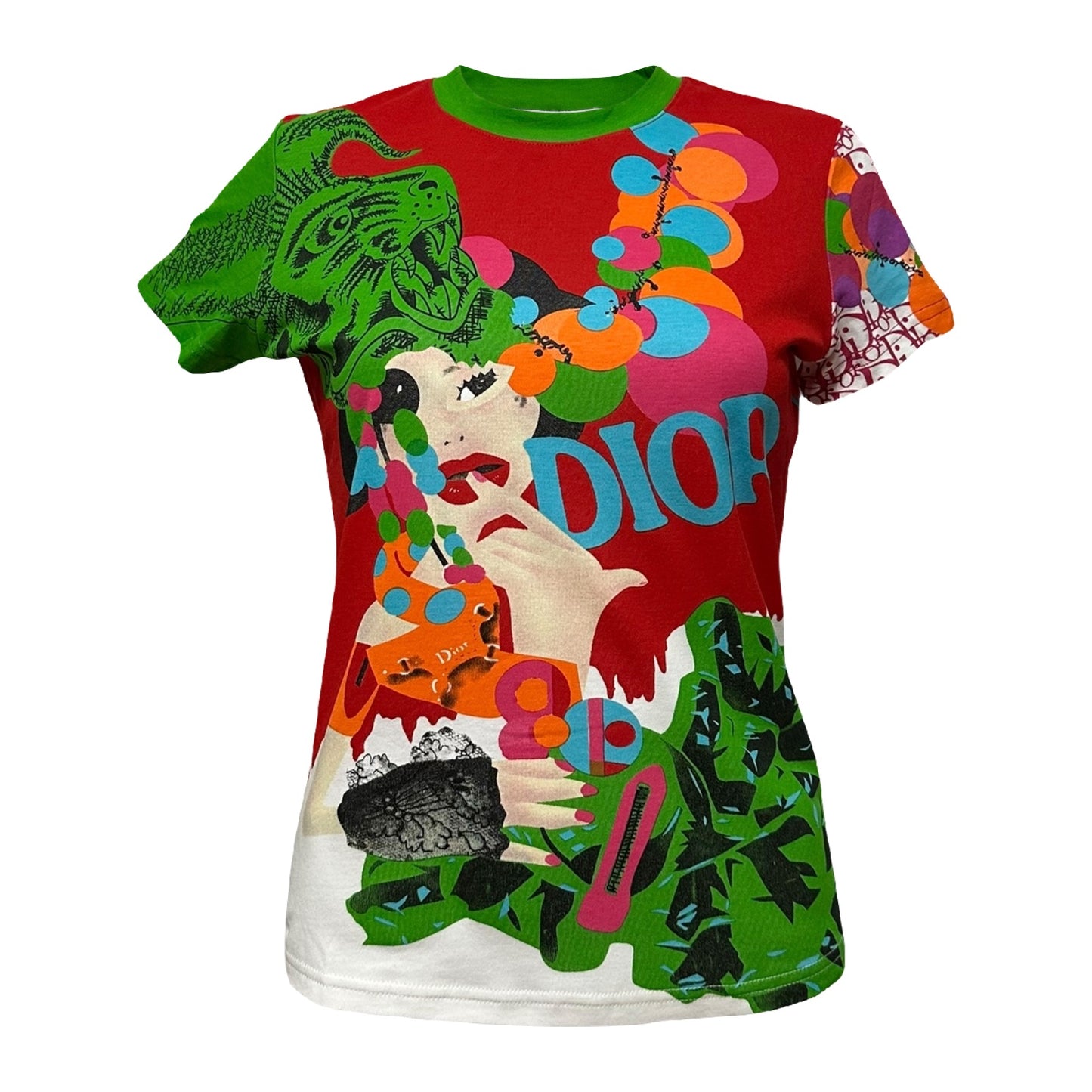 CHRISTIAN DIOR Spring Summer 2005 Tiger Graphic Print T-Shirt