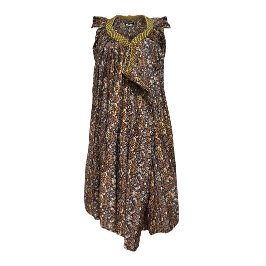 JUNYA WATANABE Spring Summer 2008 Floral Gold Chain Midi Dress