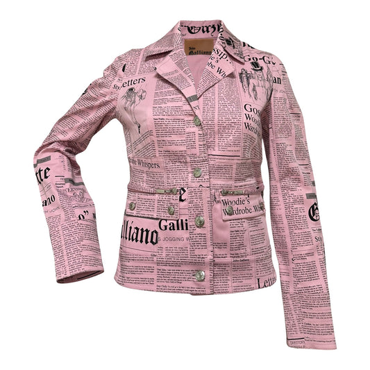 JOHN GALLIANO Spring Summer 2005 Newspaper Print Jacket