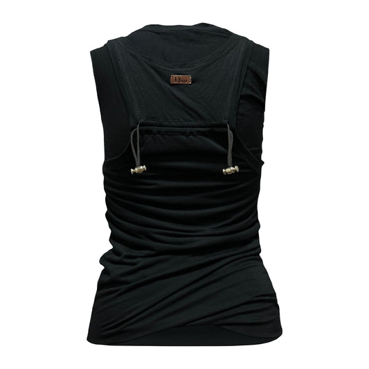 CHRISTIAN DIOR Spring Summer 2004 Raw-Edge Layered Tank Top