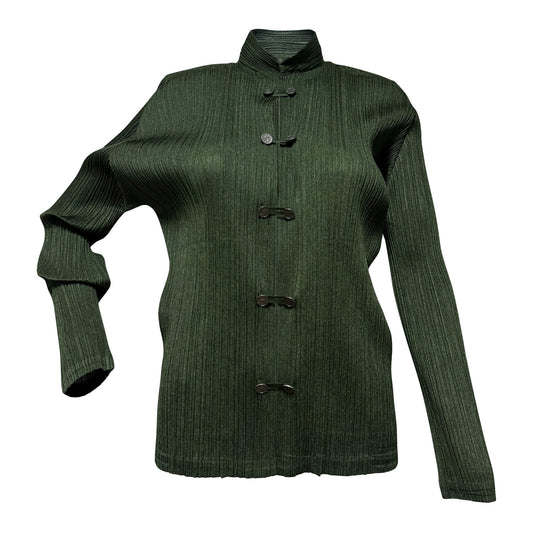 PLEATS PLEASE ISSEY MIYAKE Chinese Dragon Button-Up Cardigan