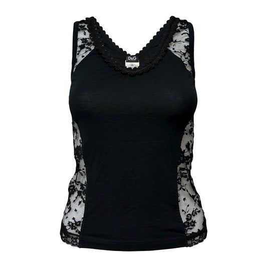 D&G Side Lace Detail Tank Top