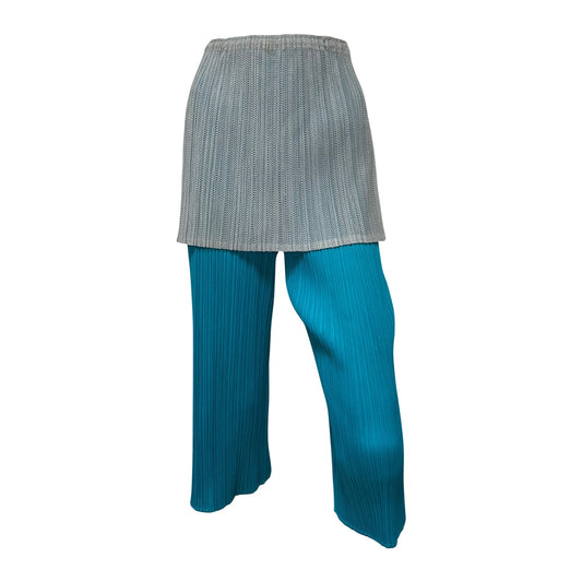 PLEATS PLEASE ISSEY MIYAKE Knee-Length Pleated Pants with Attached Skirt
