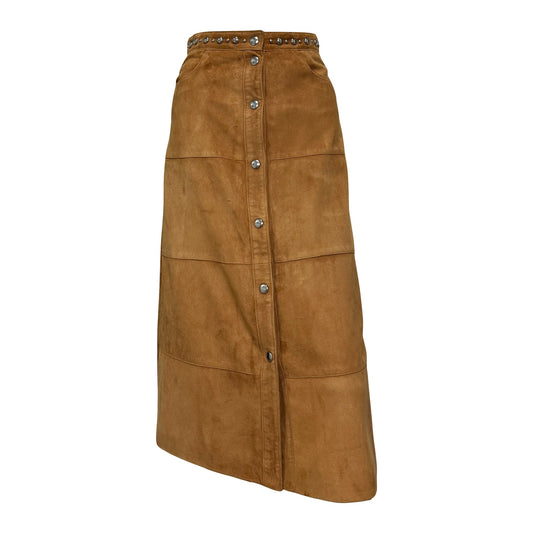MIU MIU Fall Winter 2018 Studded Suede Midi Skirt