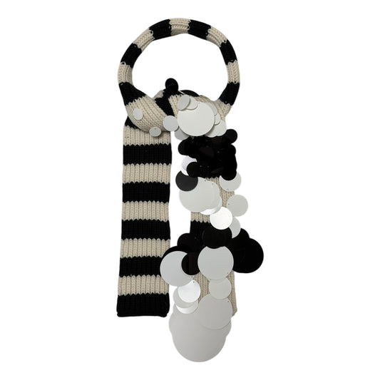 PRADA Resort 2020 Striped Cashmere Sequined Scarf