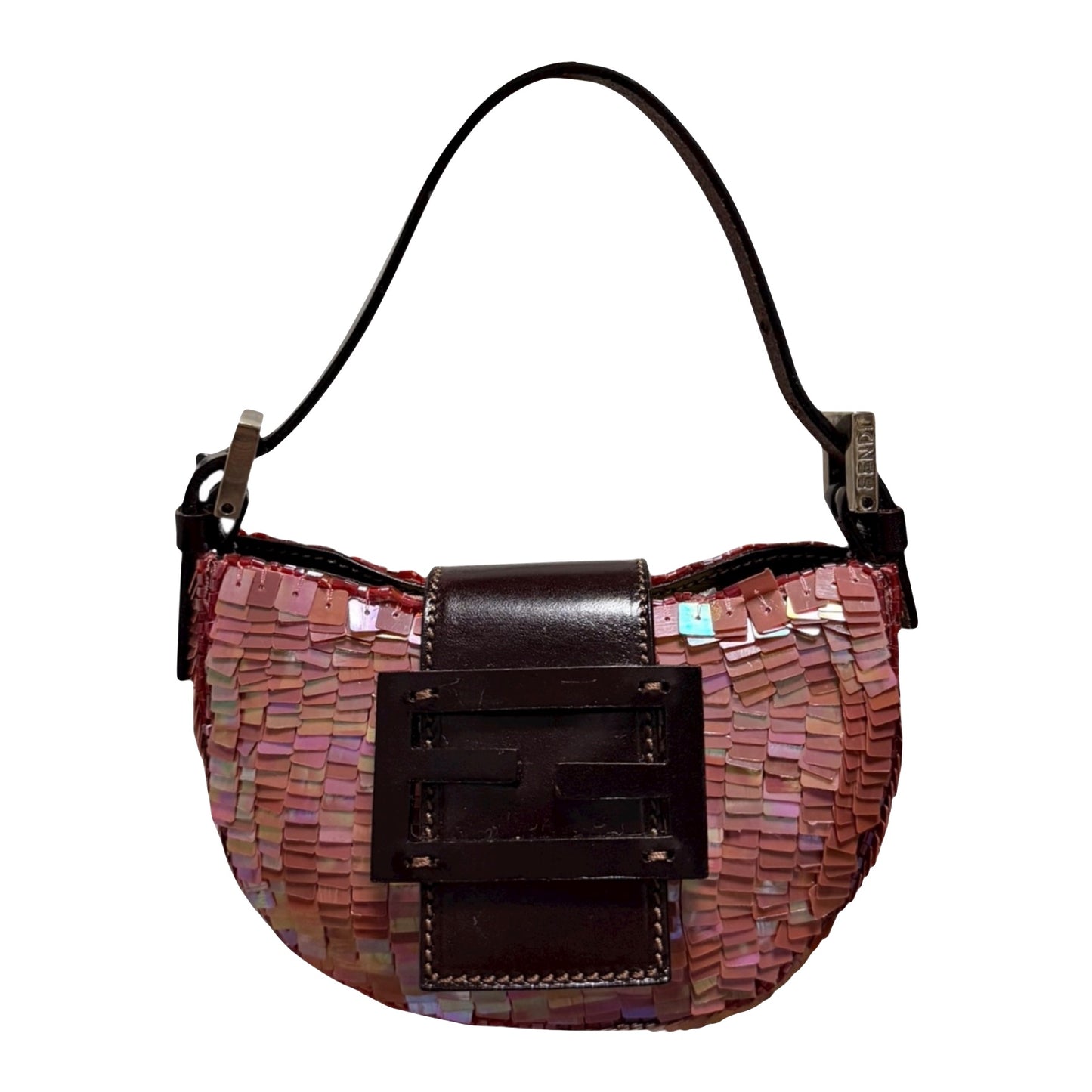 FENDI Fall Winter 1999 Sequin Mini Croissant Bag