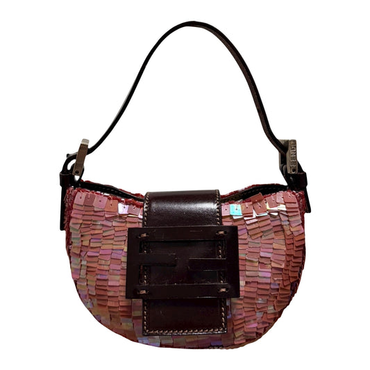 FENDI Fall Winter 1999 Sequin Mini Croissant Bag