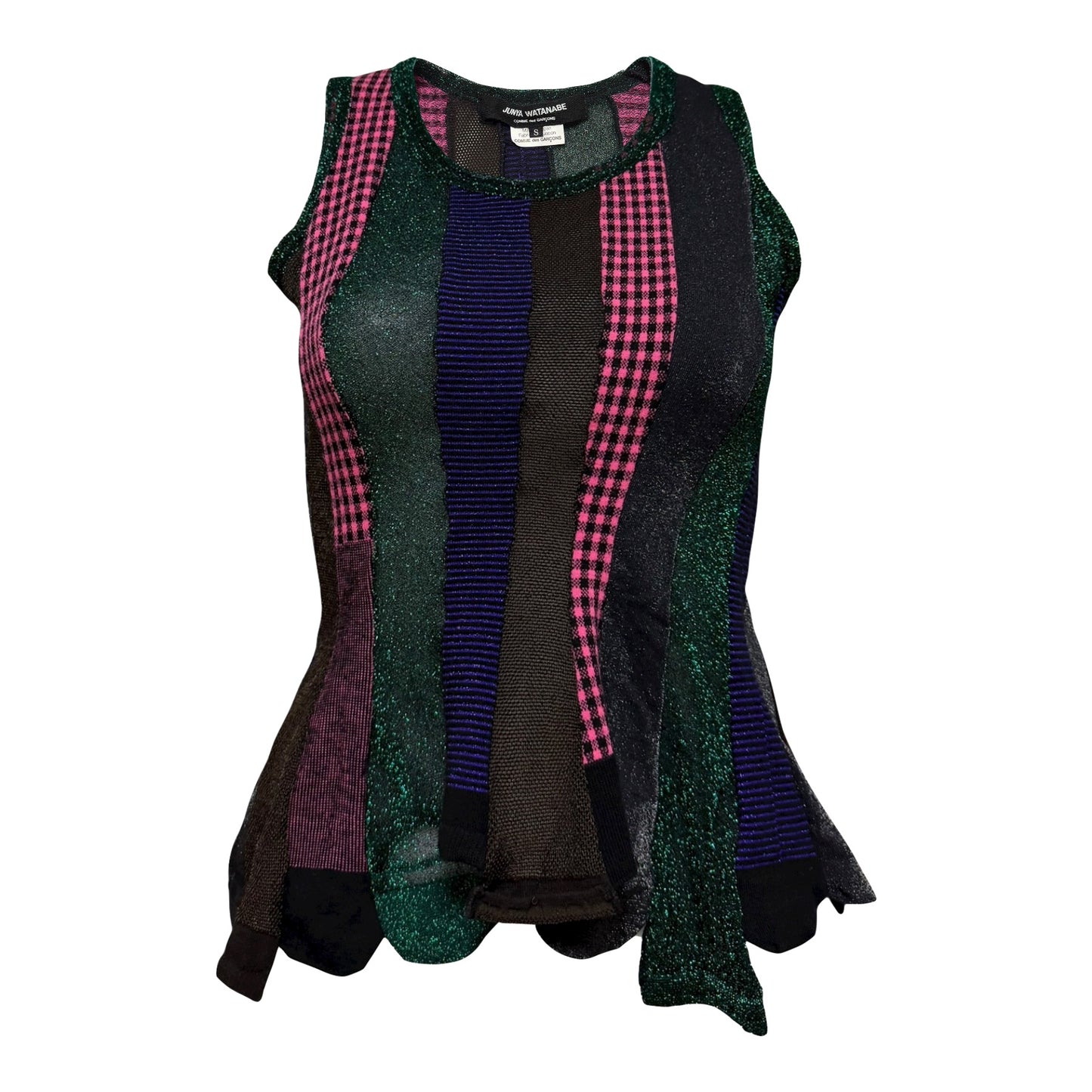 JUNYA WATANABE Spring Summer 2006 Reconstructed Patchwork Knit Tank Top