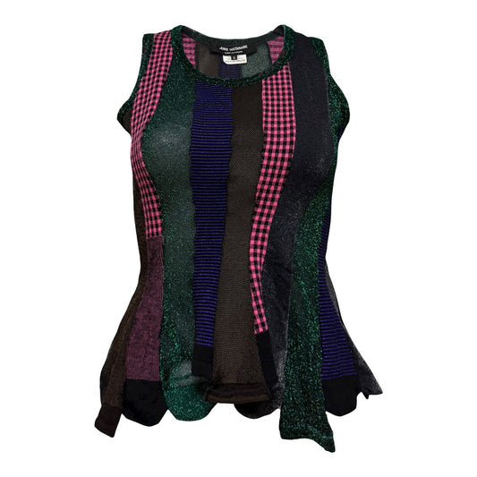 JUNYA WATANABE Spring Summer 2006 Reconstructed Patchwork Knit Tank Top