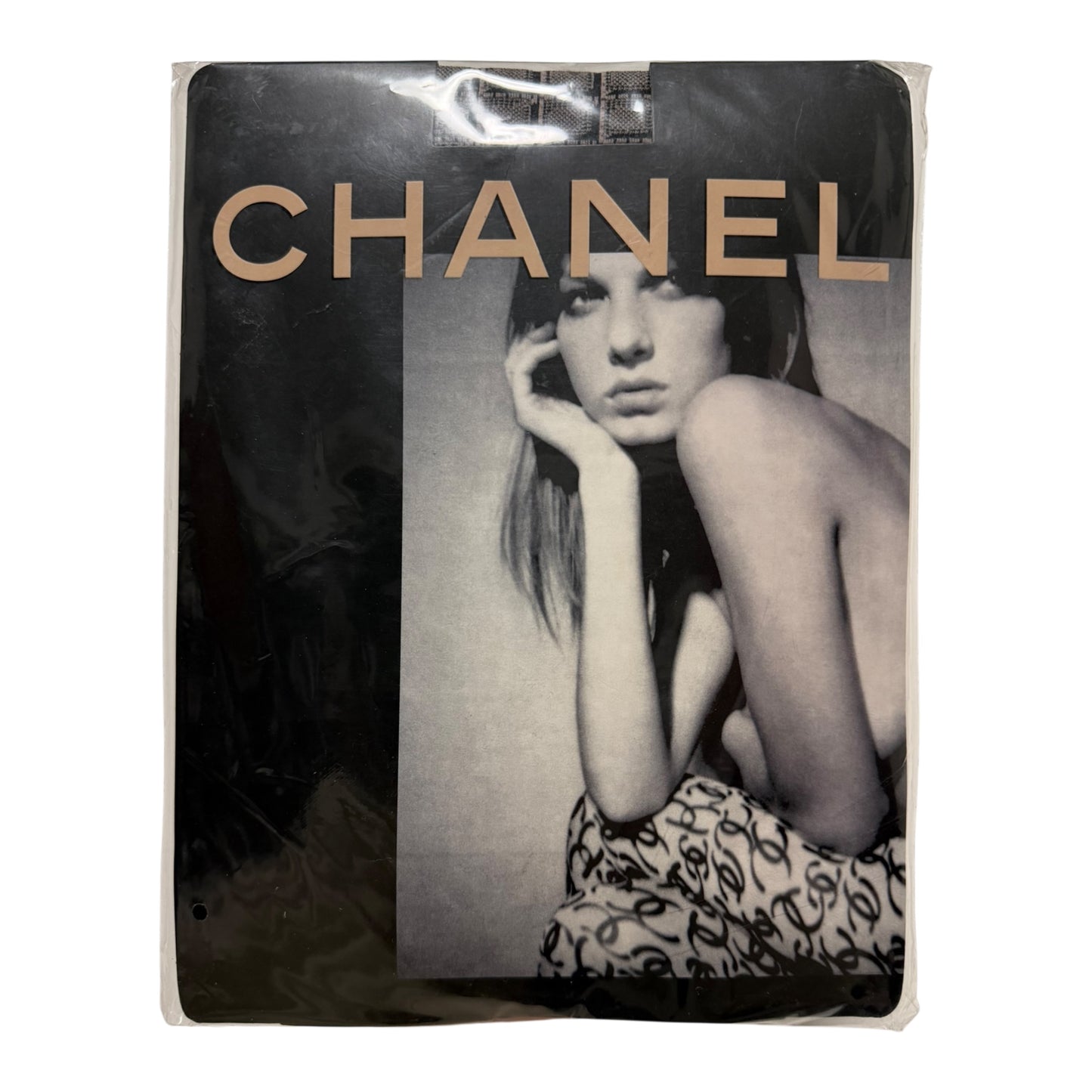 CHANEL Fall Winter 2000 Cube Pattern CC Logo Tights