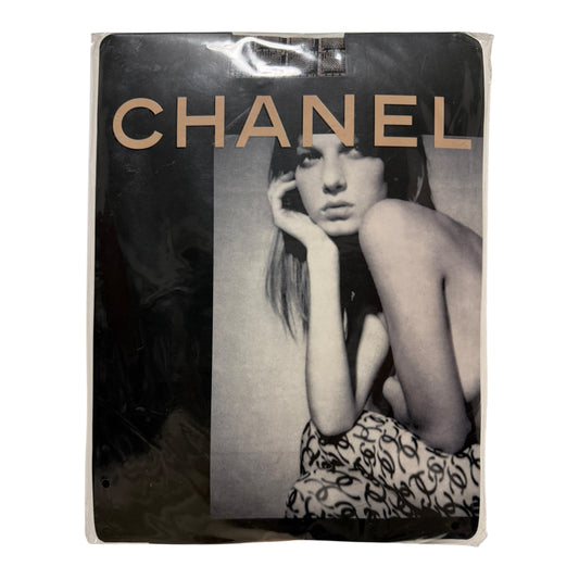 CHANEL Fall Winter 2000 Cube Pattern CC Logo Tights