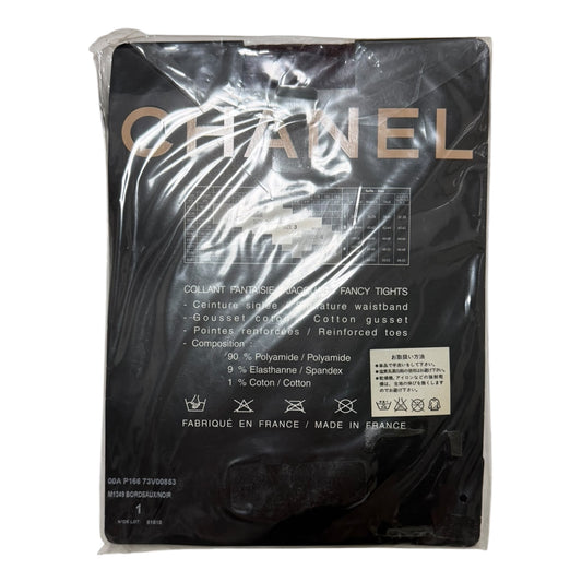 CHANEL Fall Winter 2000 Cube Pattern CC Logo Tights