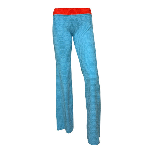 CHANEL Sport Spring Summer 2002 CC Embossed Jacquard Terry Cloth Pants