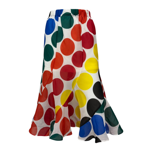 JUNYA WATANABE Spring Summer 2001 Polka Dot Flared Midi Skirt