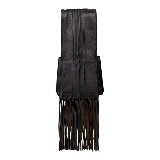 JIL SANDER Pre-Fall 2019 Fringed Leather Scarf Bag