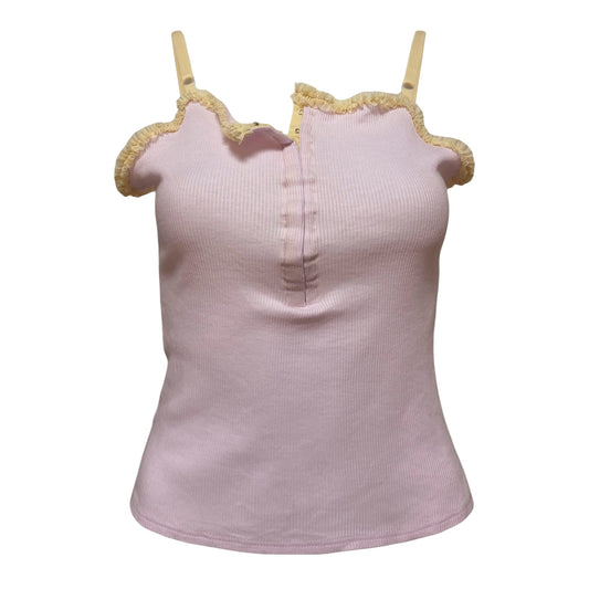 D&G Vintage Cotton Camisole with Frill Trim