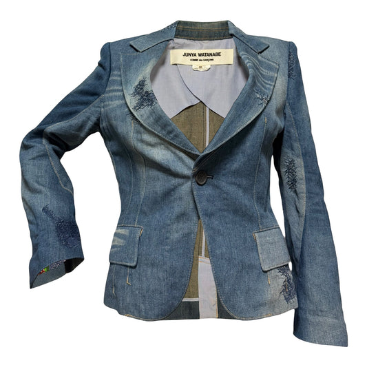 JUNYA WATANABE Spring Summer 2009 African Print Denim Tailored Jacket