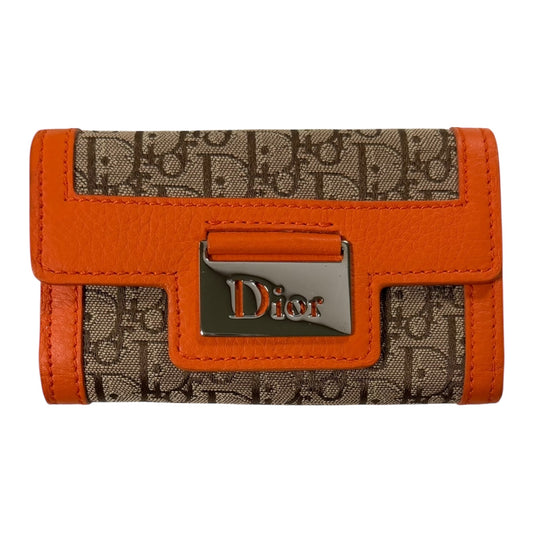 CHRISTIAN DIOR Spring Summer 2005 Trotter Canvas & Leather Key Case