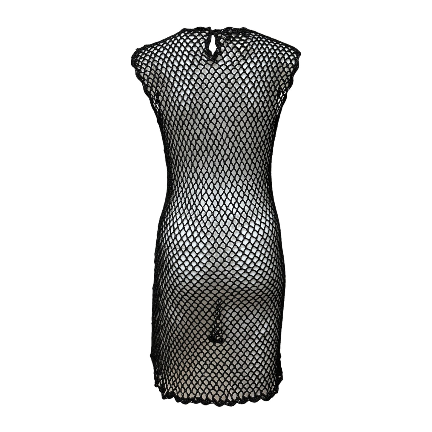 DOLCE&GABBANA Fall Winter 1997 Fishnet Knit Midi Dress