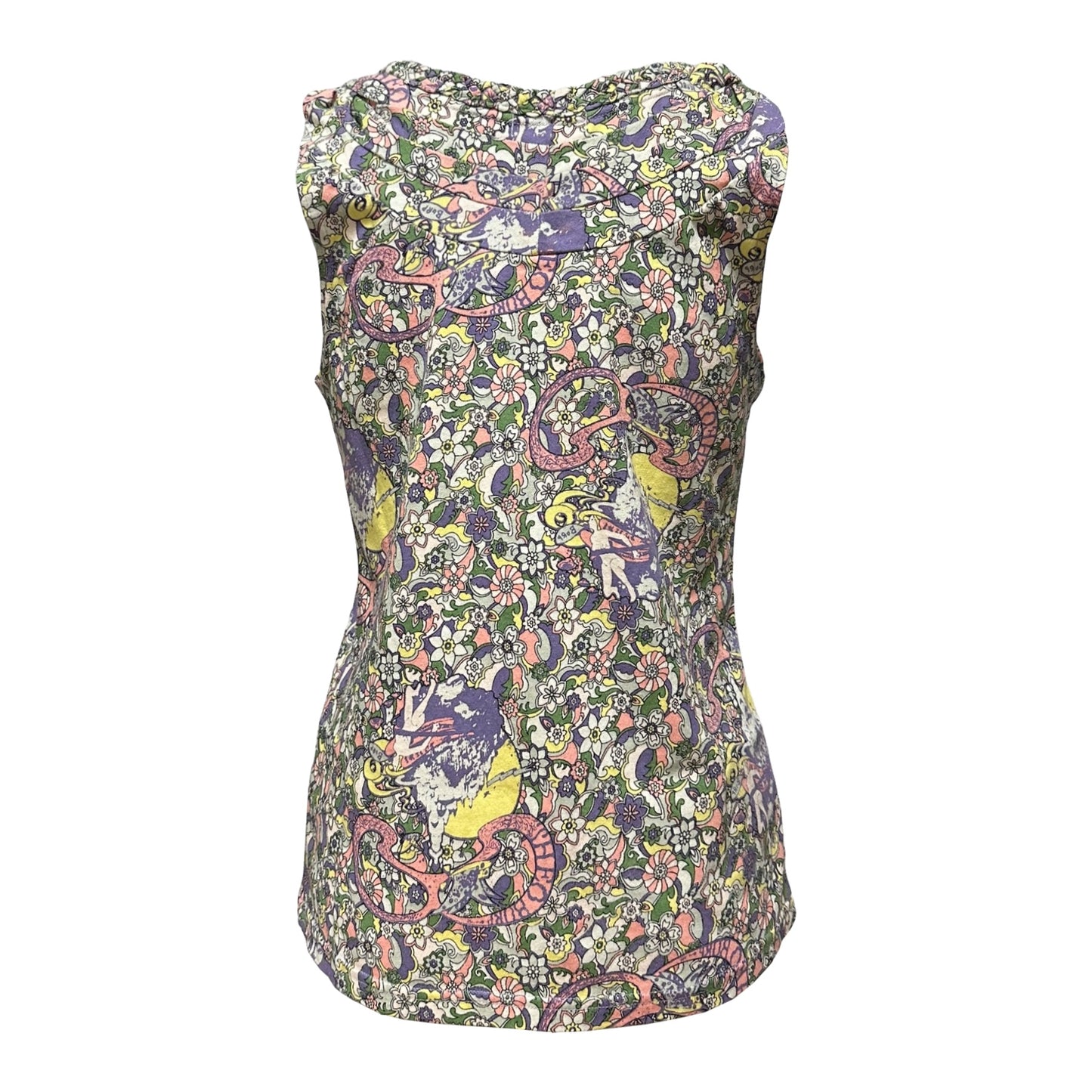 UNDERCOVER Spring Summer 2006 "T" Reconstructed Psychedelic Print Camisole