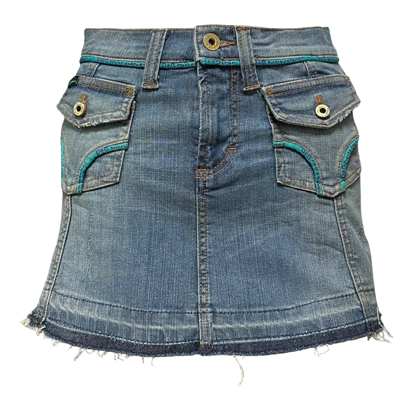 D&G Distressed Denim Mini Skirt