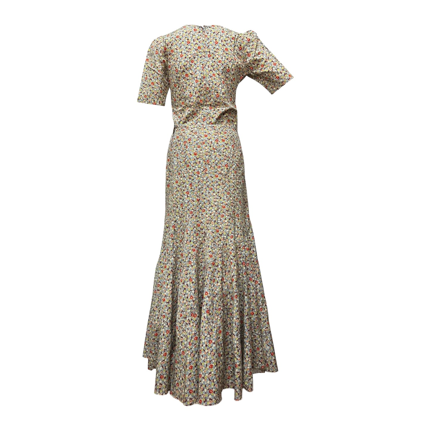 JUNYA WATANABE Spring Summer 2002 Floral Print Blouse and Maxi Skirt Set Up