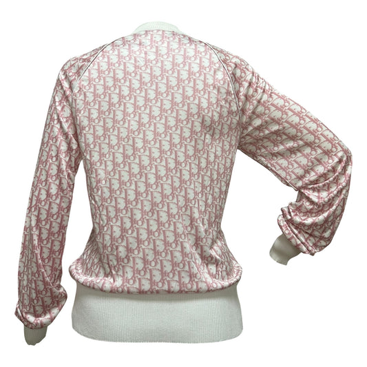 CHRISTIAN DIOR Spring Summer 2004 Trotter Print Swarovski No. 1 Flower Zip Up Jacket