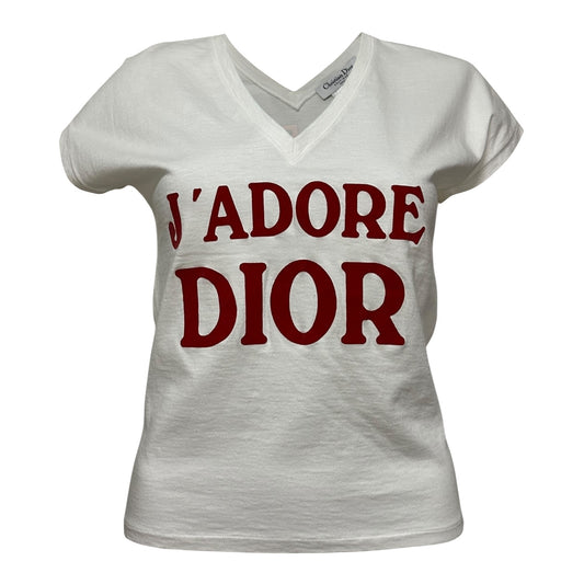 CHRISTIAN DIOR Fall Winter 2003 "J'ADORE DIOR" V-neck T-Shirt