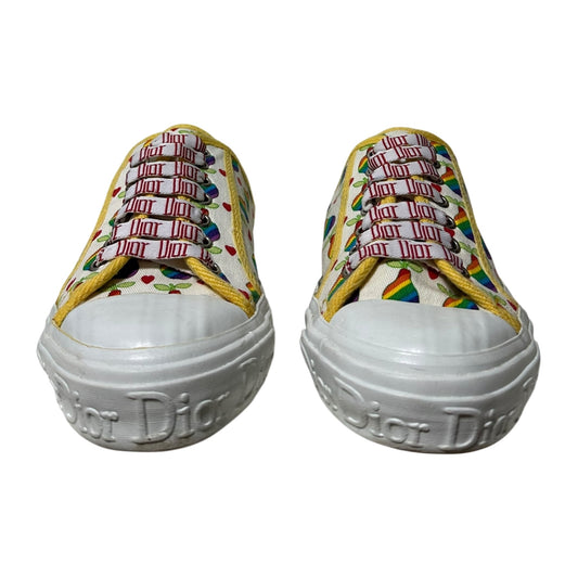 CHRISTIAN DIOR Spring Summer 2002 Pear Print Canvas Mule Sneakers