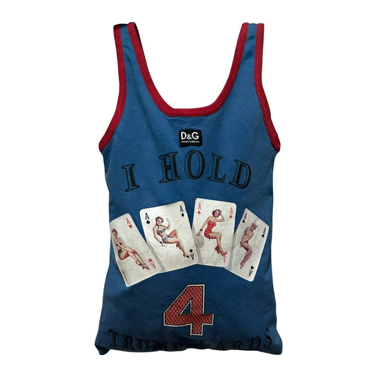D&G Spring Summer 2002 " I HOLD 4 TRUMP CARDS" Print Tote Bag