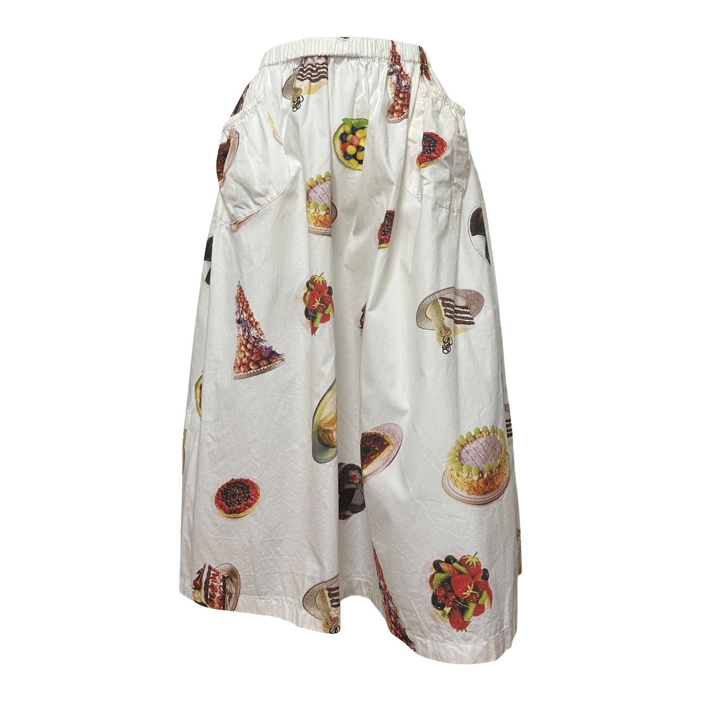 JUNYA WATANABE Spring Summer 2001 Sweet Cake Dessert Print Midi Skirt