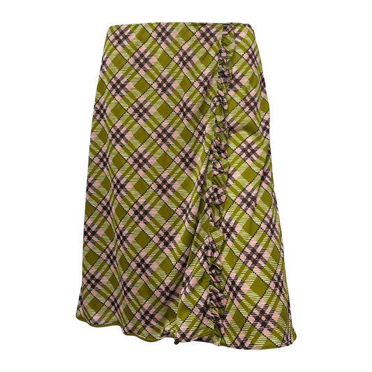 MIU MIU Fall Winter 2020 Printed Ruffle-Trimmed Jersey Midi Skirt