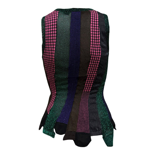 JUNYA WATANABE Spring Summer 2006 Reconstructed Patchwork Knit Tank Top