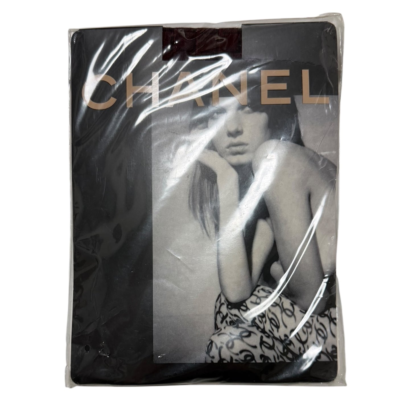 CHANEL Fall Winter 2000 Cube Pattern CC Logo Tights