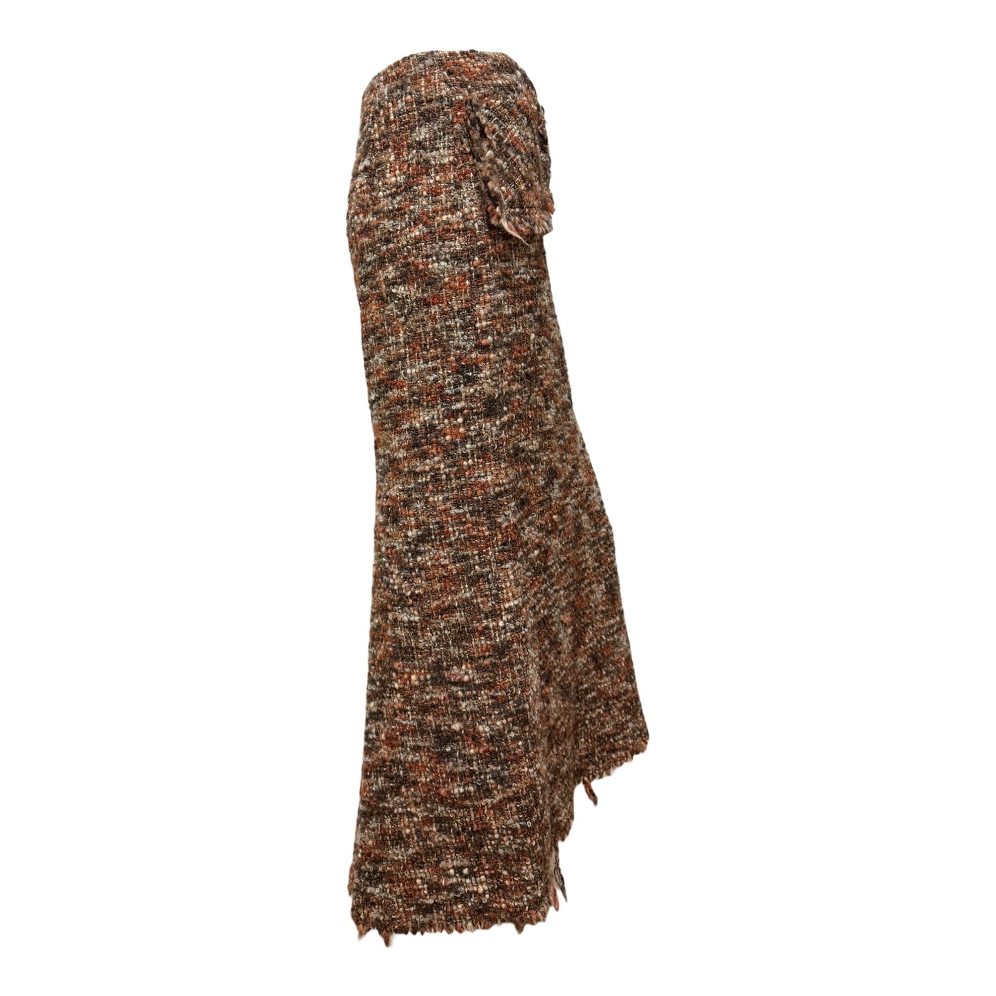 JUNYA WATANABE Tweed Maxi Skirt with Frayed Hem