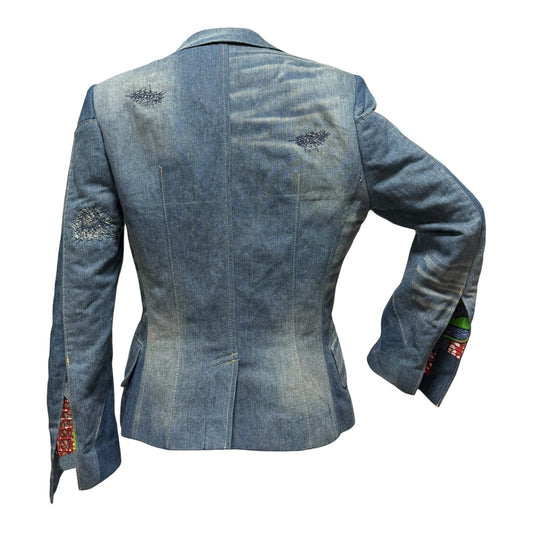 JUNYA WATANABE Spring Summer 2009 African Print Denim Tailored Jacket