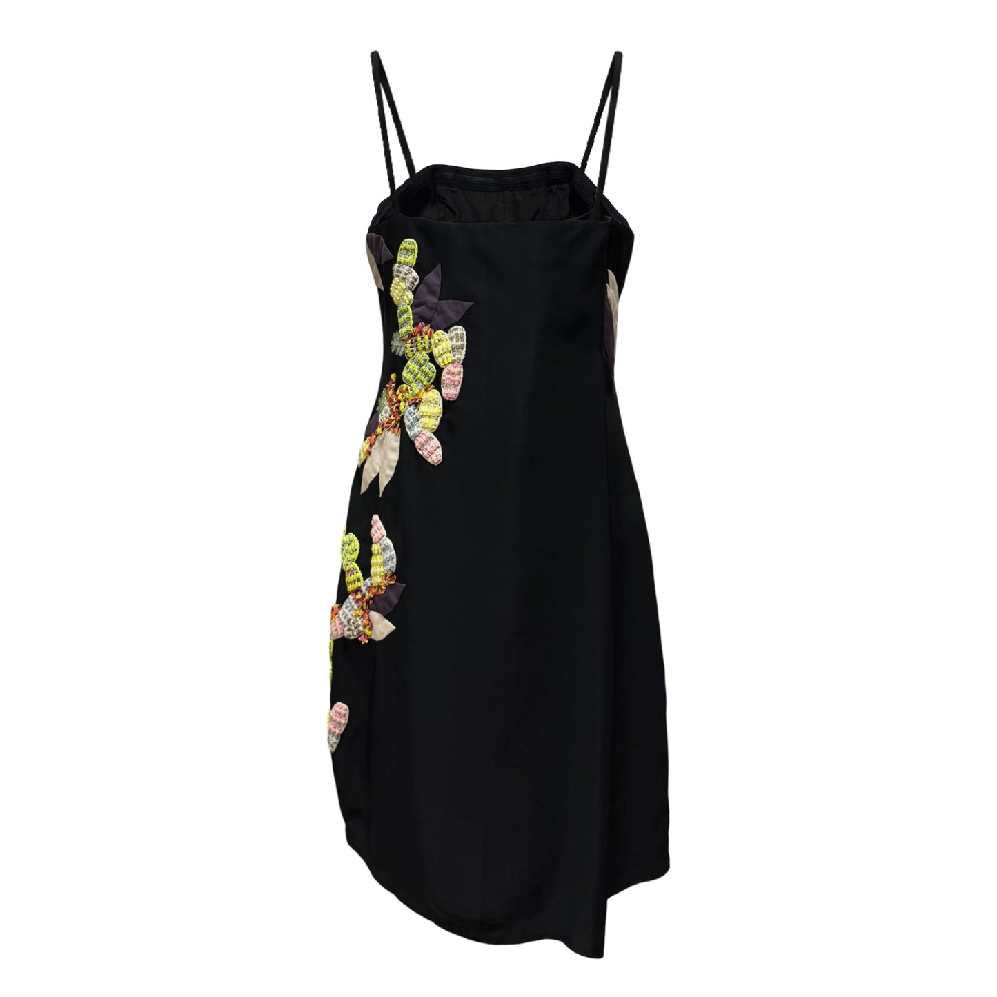 CHLOÉ Resort 2008 Floral Embroidered Appliqué Camisole Midi Dress