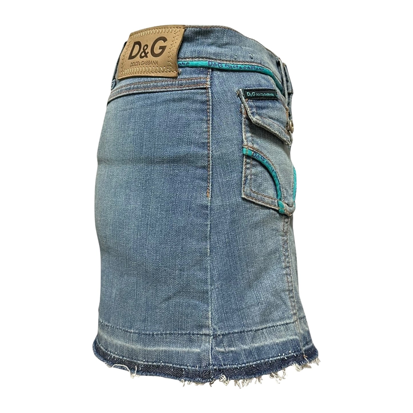 D&G Distressed Denim Mini Skirt