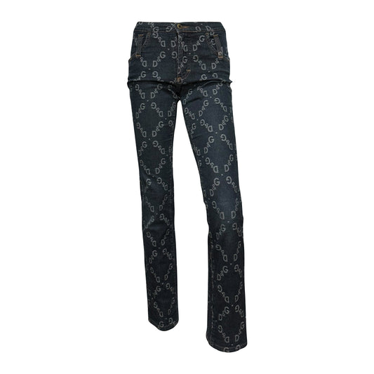 D&G Fall Winter 2002 Logo Skinny Stretch Denim Jeans