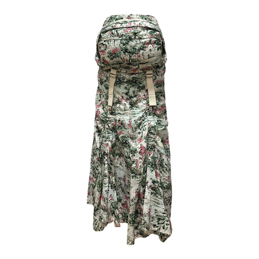 JUNYA WATANABE Spring Summer 2003 Pictorial Print Parachute Maxi Skirt