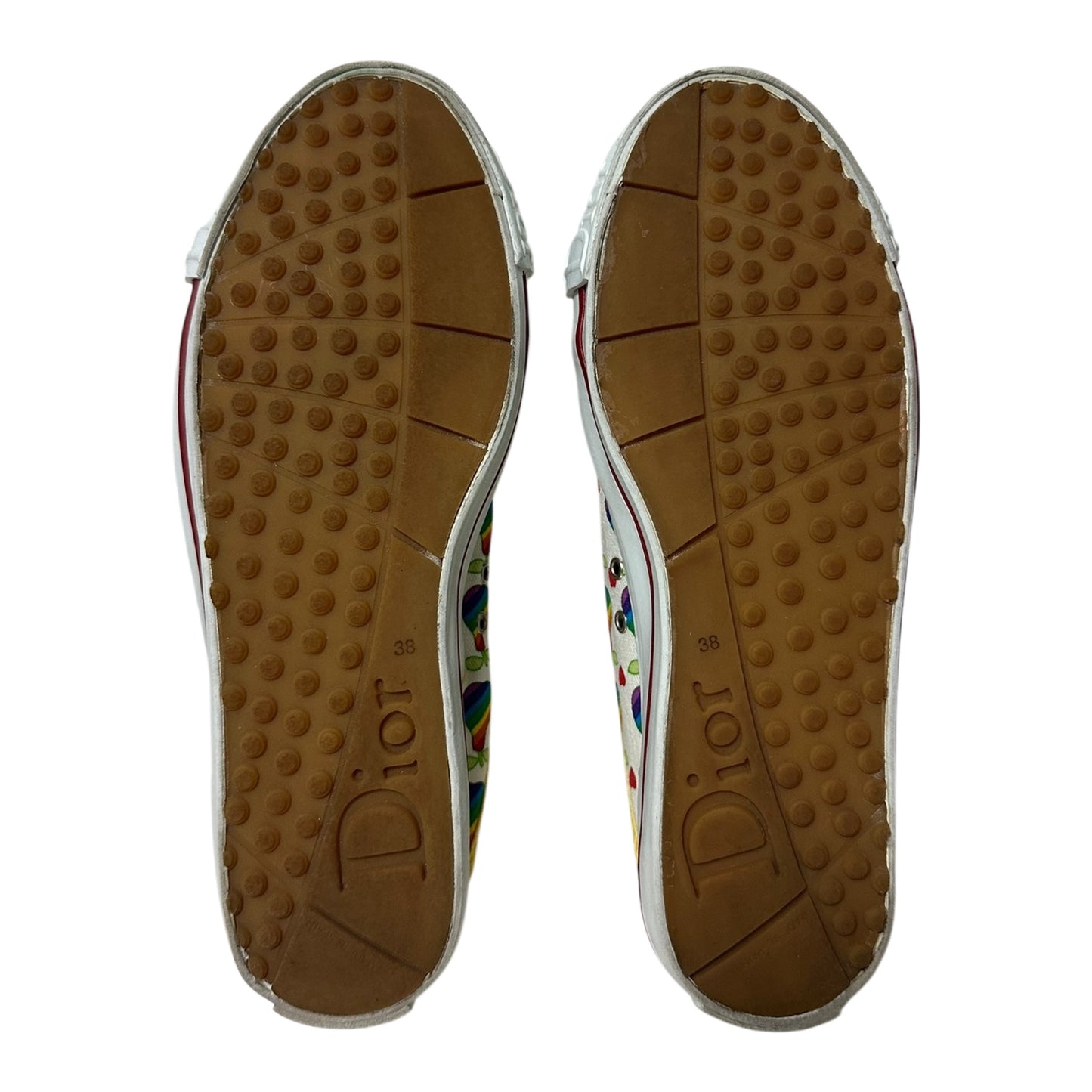 CHRISTIAN DIOR Spring Summer 2002 Pear Print Canvas Mule Sneakers