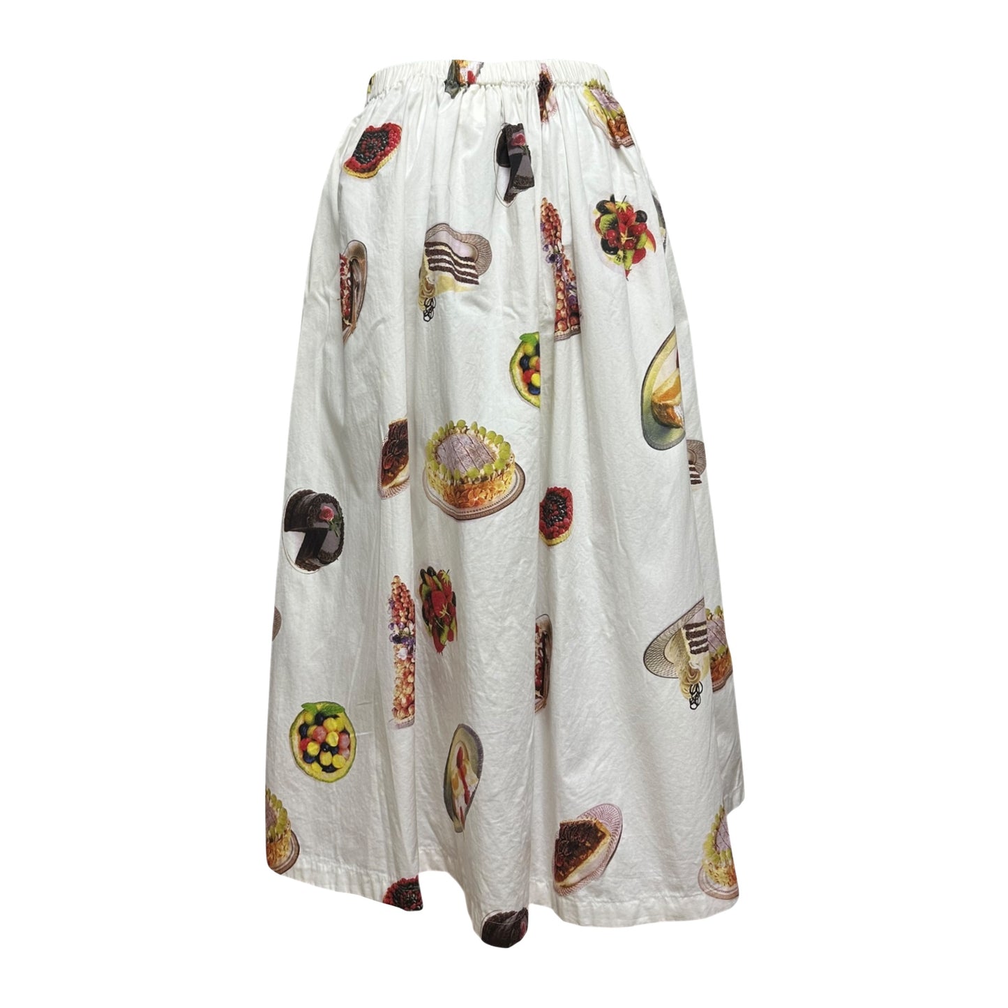 JUNYA WATANABE Spring Summer 2001 Sweet Cake Dessert Print Midi Skirt