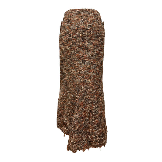 JUNYA WATANABE Tweed Maxi Skirt with Frayed Hem