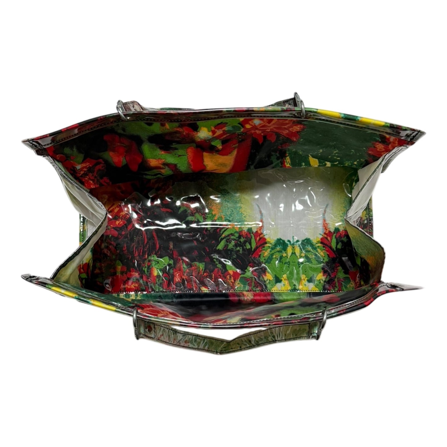 JEAN PAUL GAULTIER Spring Summer 2000 Psychedelic Face Print PVC Tote Bag