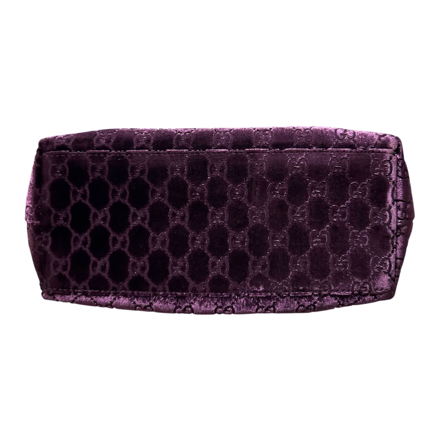 GUCCI Fall Winter 1997 Velvet GG Monogram Shoulder Bag