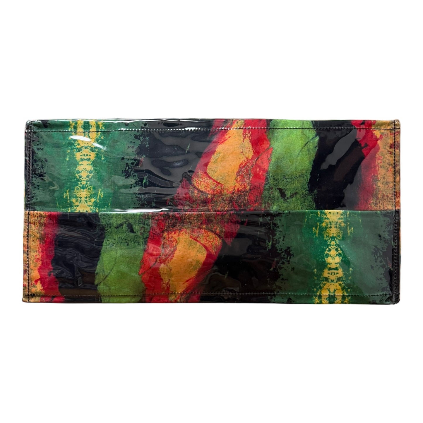 JEAN PAUL GAULTIER Spring Summer 2000 Psychedelic Face Print PVC Tote Bag