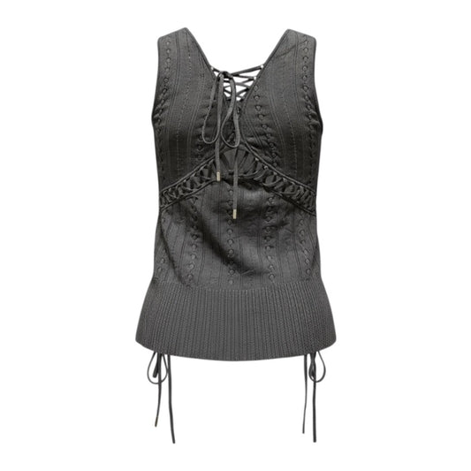 CHRISTIAN DIOR Spring Summer 2004 Laced Up Knit Sleeveless Top