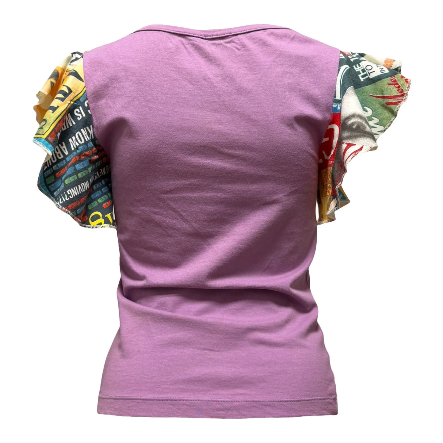 D&G Spring Summer 2002 “Glamour” Graphic Frill Sleeve T-Shirt